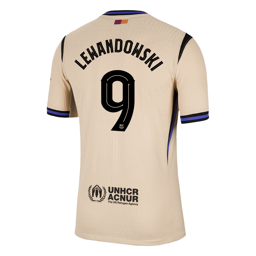 Barcelona LEWANDOWSKI #9 Away Soccer Jersey Authentic 2025/26 - UCL Edition