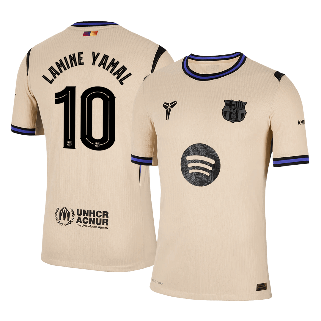 Barcelona LAMINE YAMAL #10 Away Soccer Jersey Authentic 2025/26 - UCL Edition