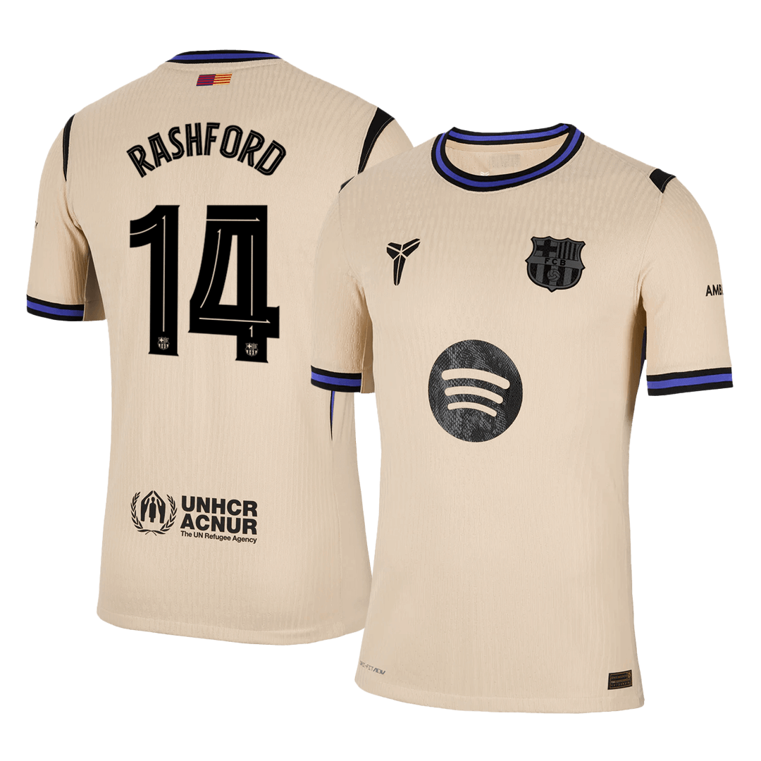 Barcelona RASHFORD #14 Away Soccer Jersey Authentic 2025/26 - UCL Edition