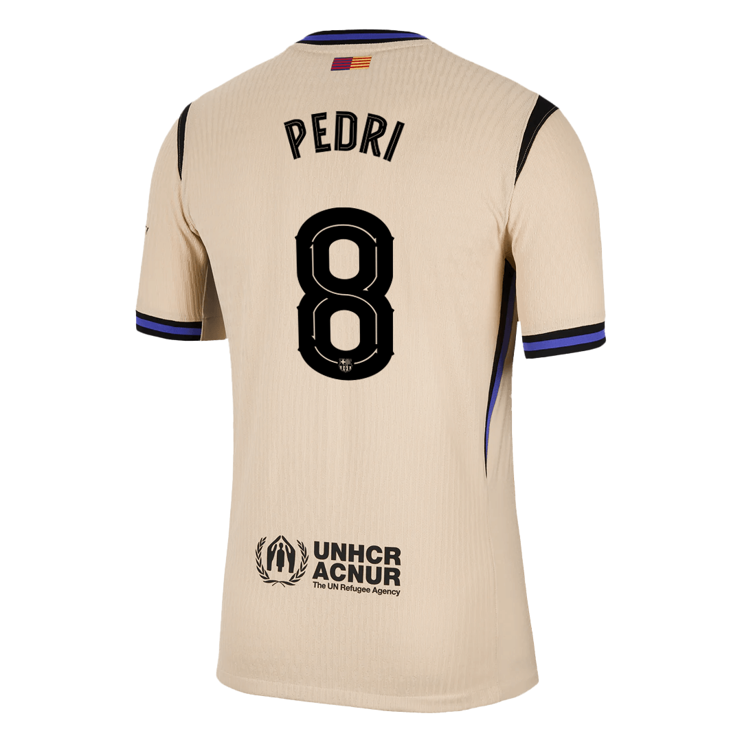 Barcelona PEDRI #8 Away Soccer Jersey Authentic 2025/26 - UCL Edition