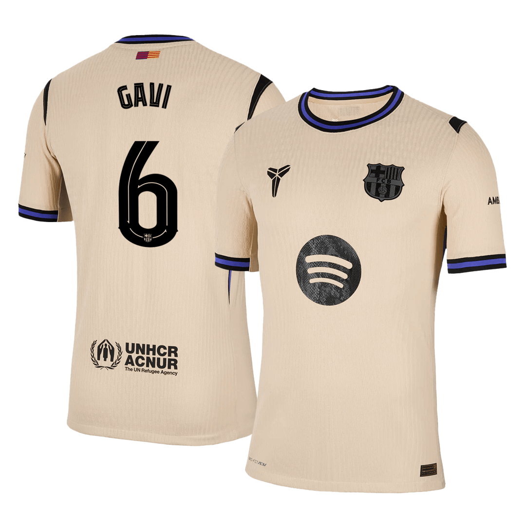 Barcelona GAVI #6 Away Soccer Jersey Authentic 2025/26 - UCL Edition