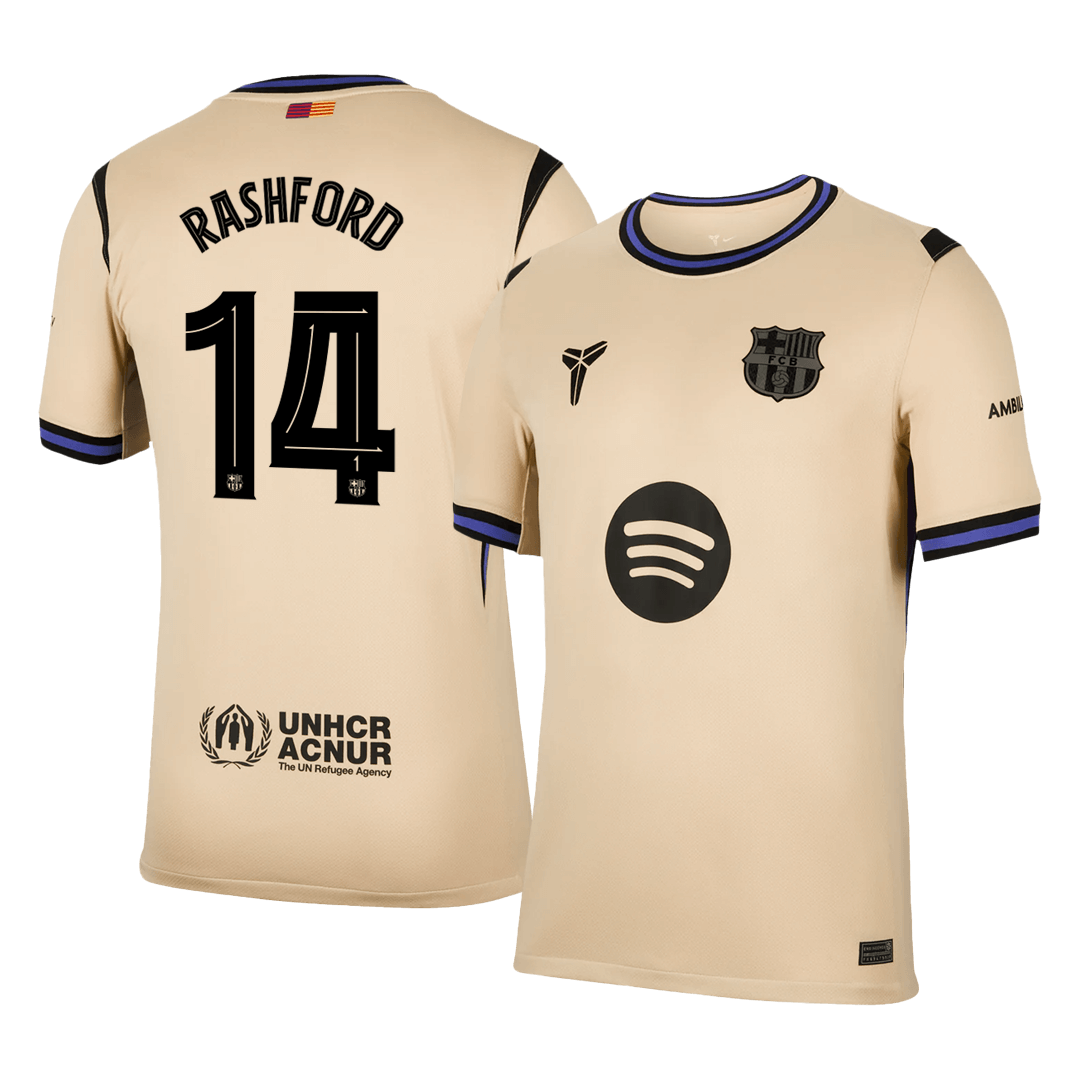 Barcelona RASHFORD #14 Away Soccer Jersey 2025/26 - UCL Edition