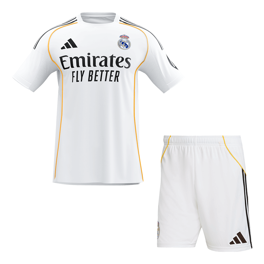 Real Madrid Home Soccer Jersey Kit 2025/26 (Jersey+Shorts)