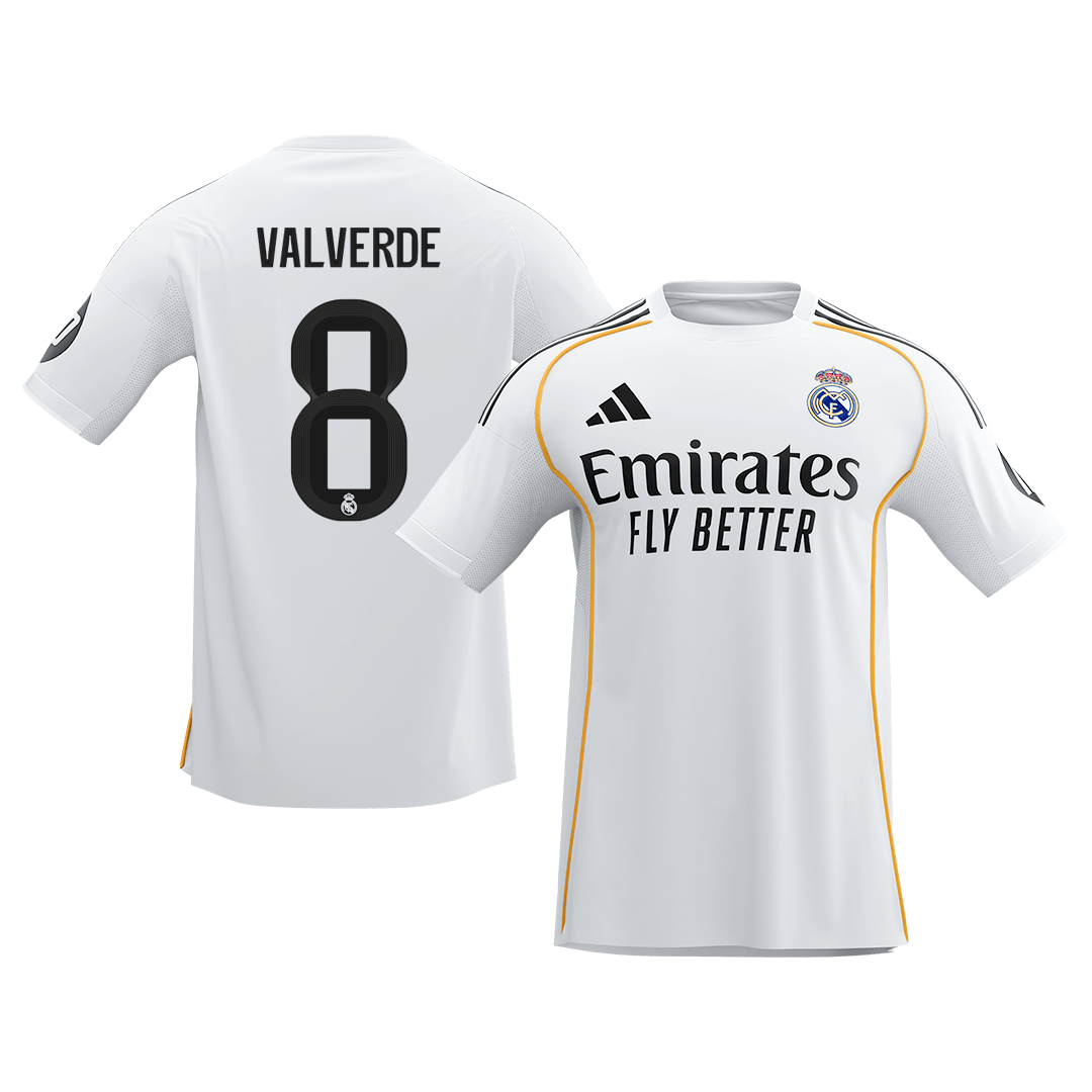 Real Madrid VALVERDE #8 Home Soccer Jersey 2025/26