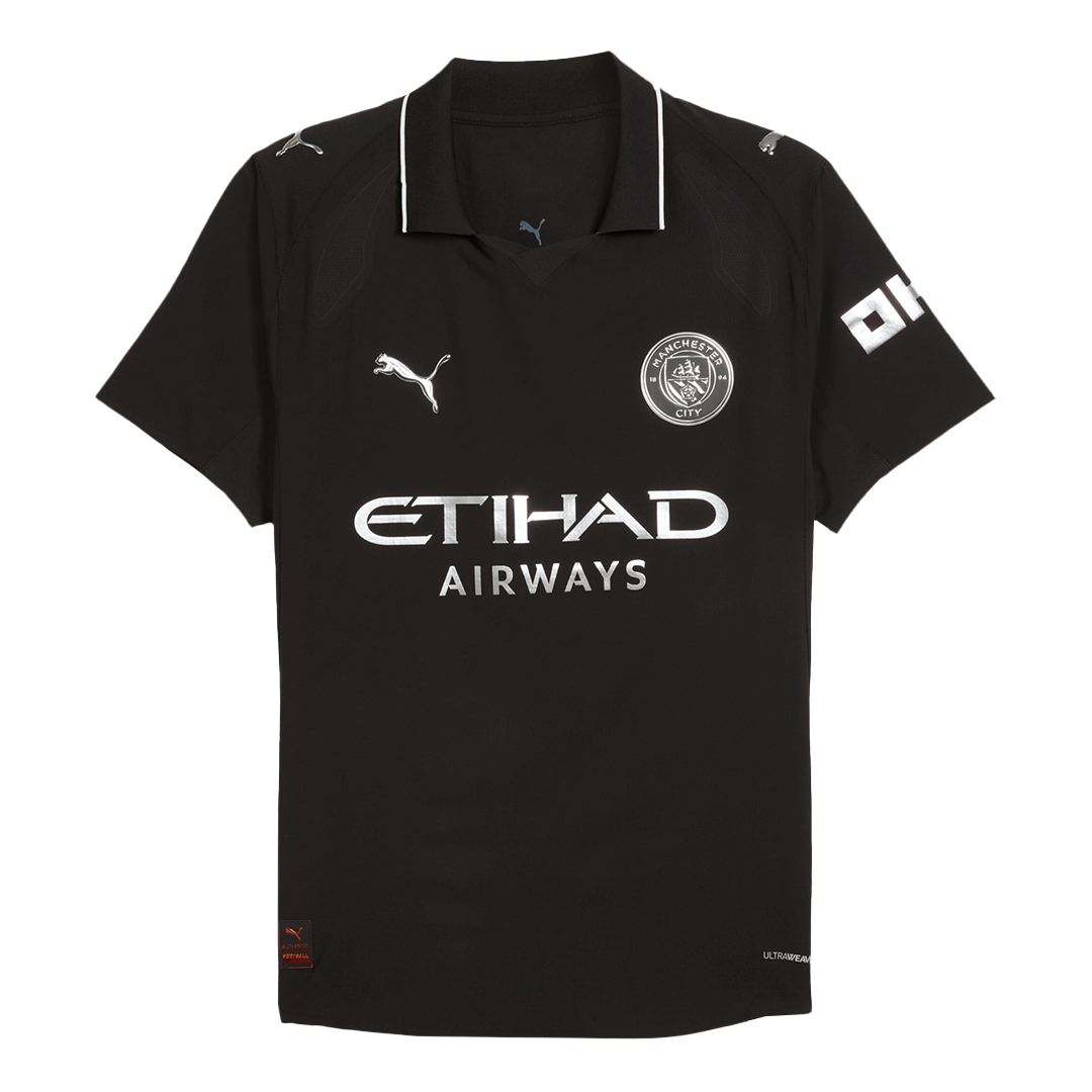 Manchester City HAALAND #9 Away Soccer Jersey Authentic 2025/26