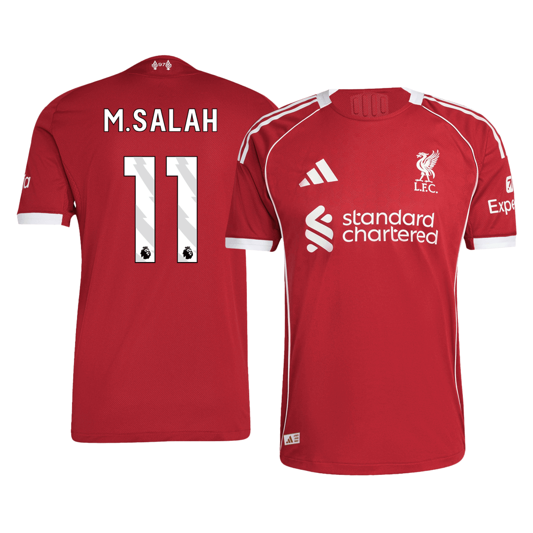 Liverpool M.SALAH #11 Home Soccer Jersey Authentic 2025/26