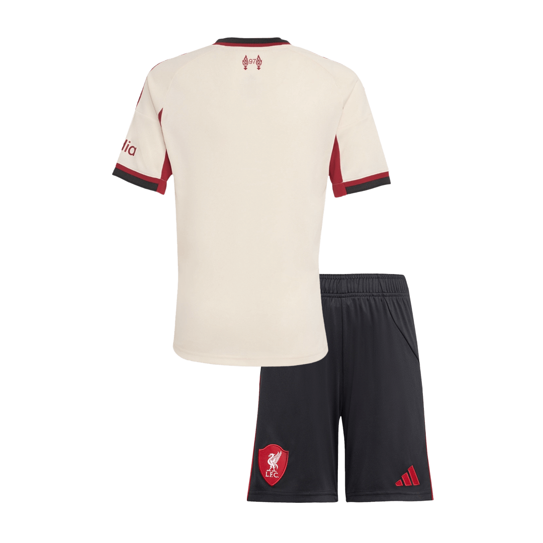 Liverpool Away Soccer Jersey Kit 2025/26 Kid (Jersey+Shorts)