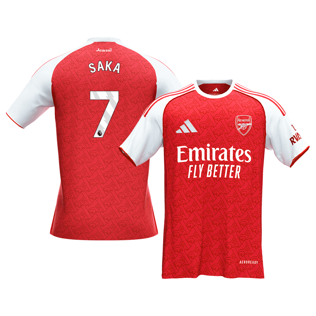 SAKA #7 Arsenal Home Soccer Jersey 2025/26 Red