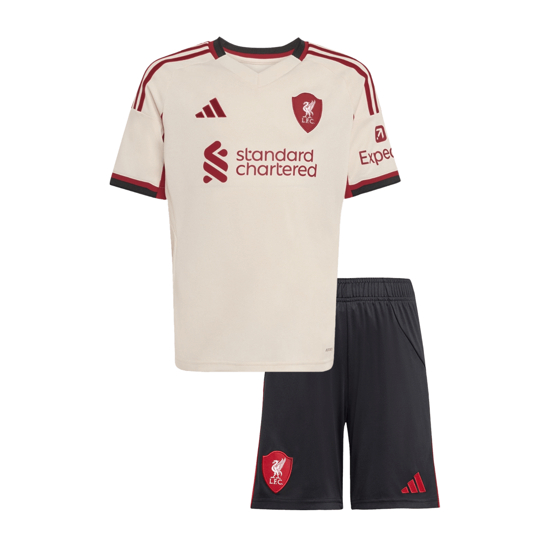 Liverpool Away Soccer Jersey Kit 2025/26 Kid (Jersey+Shorts)