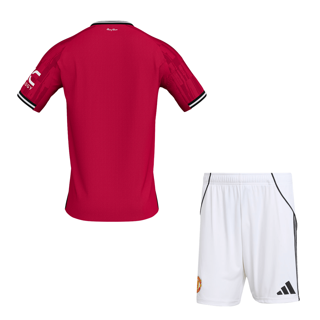 Manchester United Home Soccer Jersey Kit 2025/26 (Jersey+Shorts)