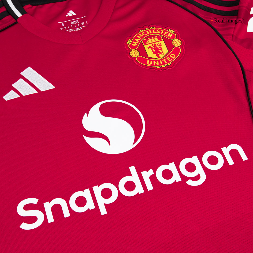 Manchester United Home Soccer Jersey Kit 2025/26 (Jersey+Shorts)