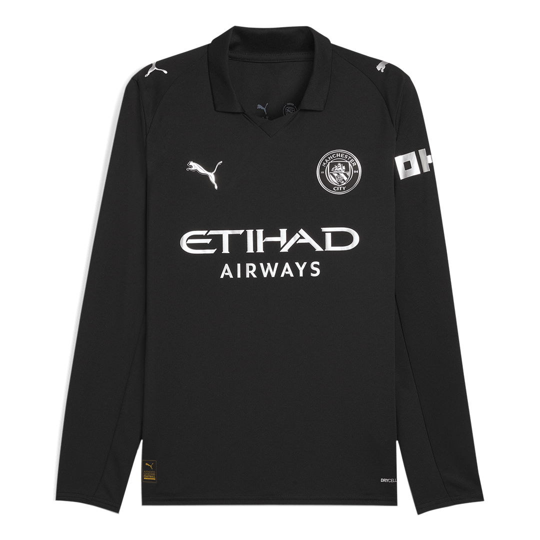 Manchester City Away Soccer Jersey Retro 2025/26 - Long Sleeve