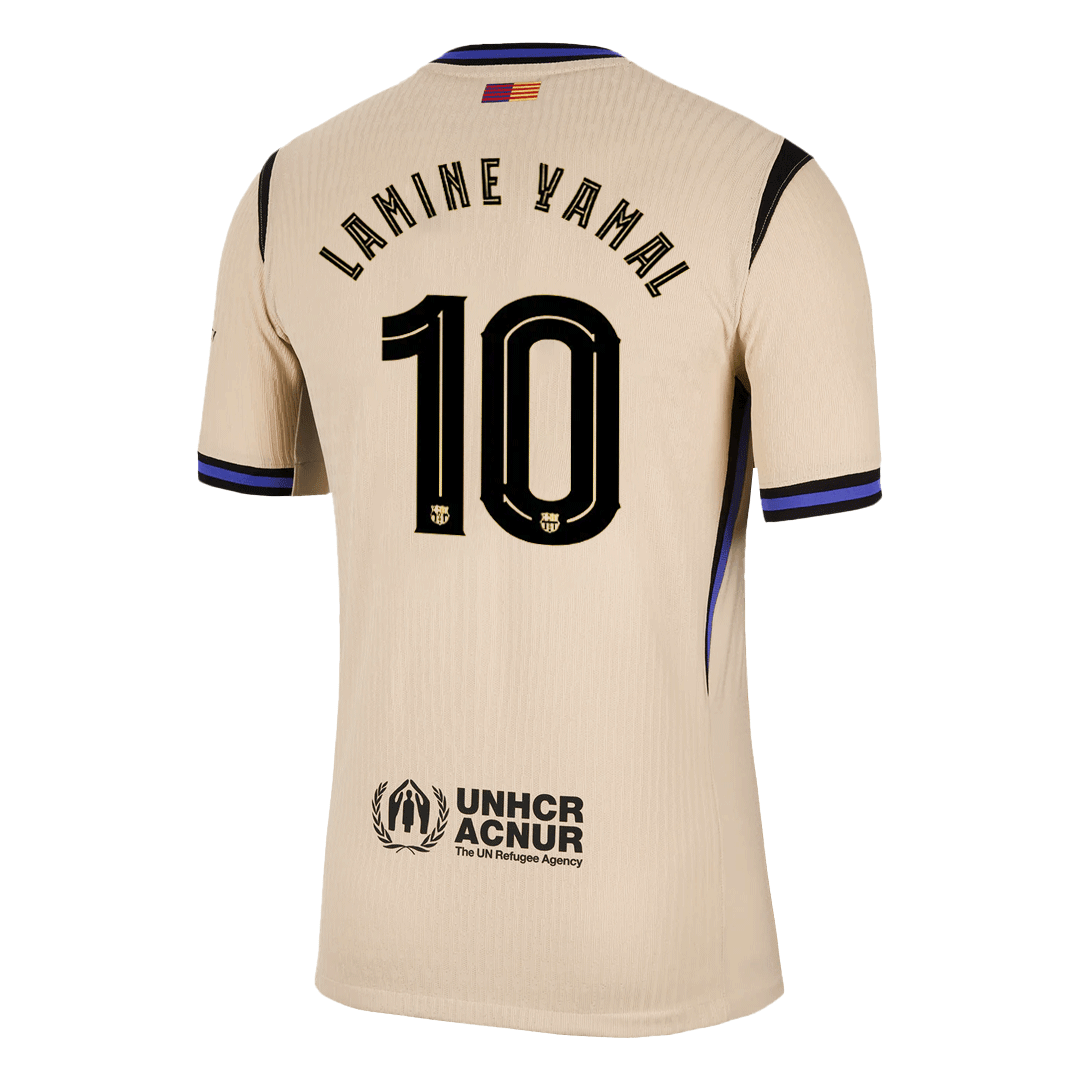 LAMINE YAMAL #10 Authentic Barcelona Away Soccer Jersey 2025/26 Yellow - UCL