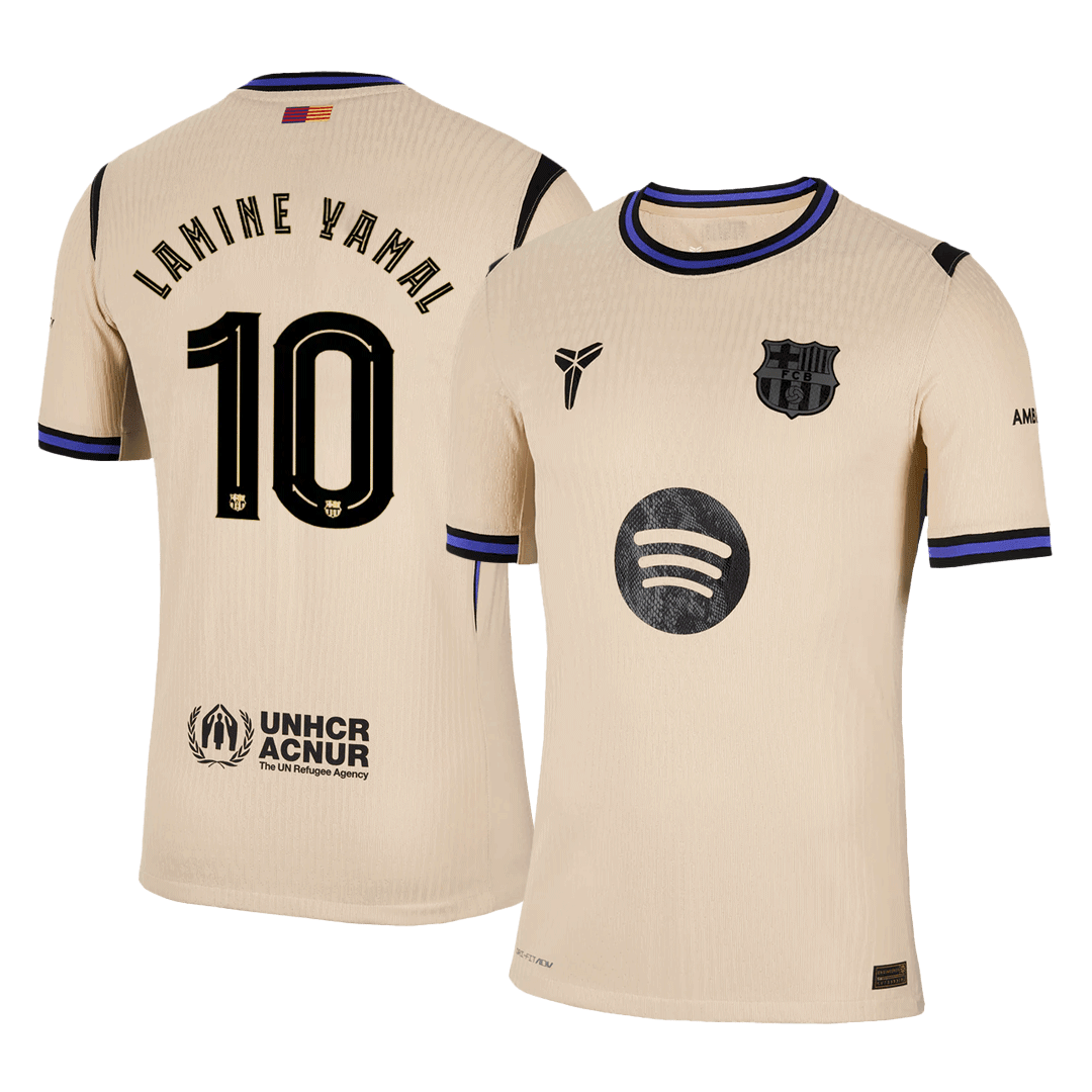 LAMINE YAMAL #10 Authentic Barcelona Away Soccer Jersey 2025/26 Yellow - UCL
