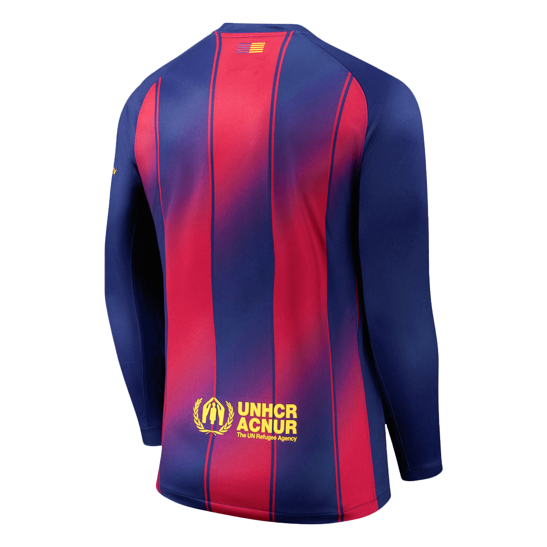 Barcelona Home Soccer Jersey Retro 2025/26 - Long Sleeve