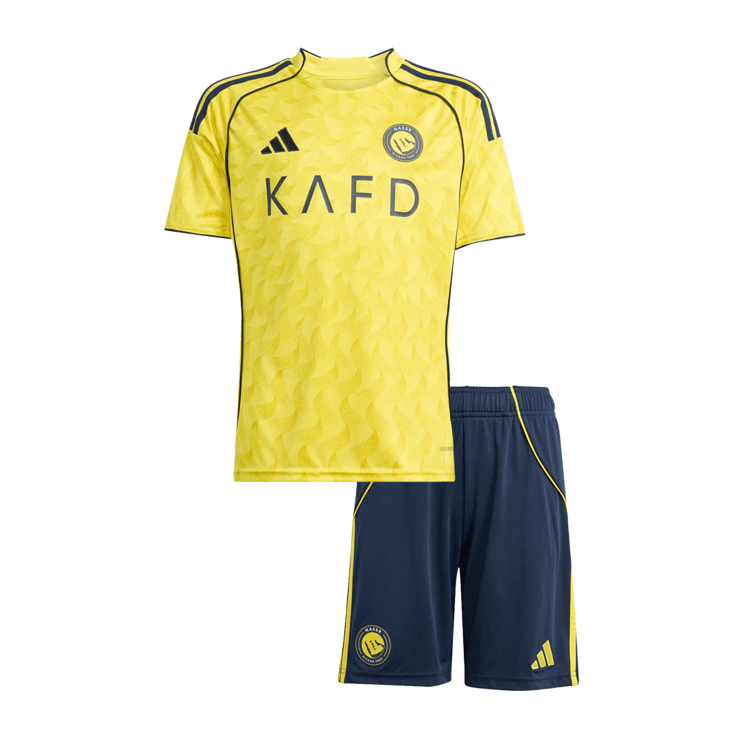 Kid's Al Nassr Home Soccer Jersey Kit 25/26 Yellow