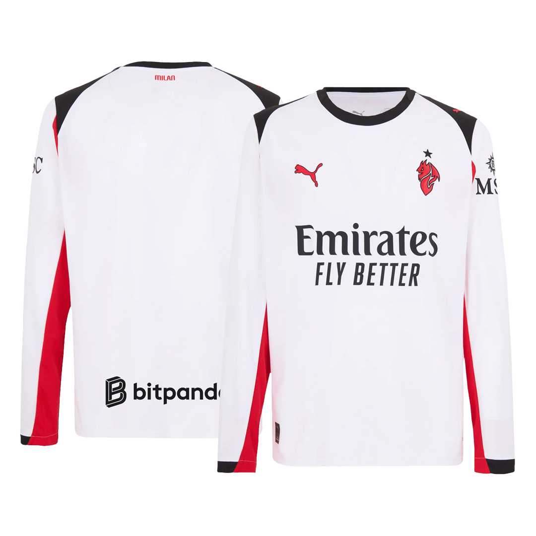 AC Milan Away Soccer Jersey Retro 2025/26 - Long Sleeve