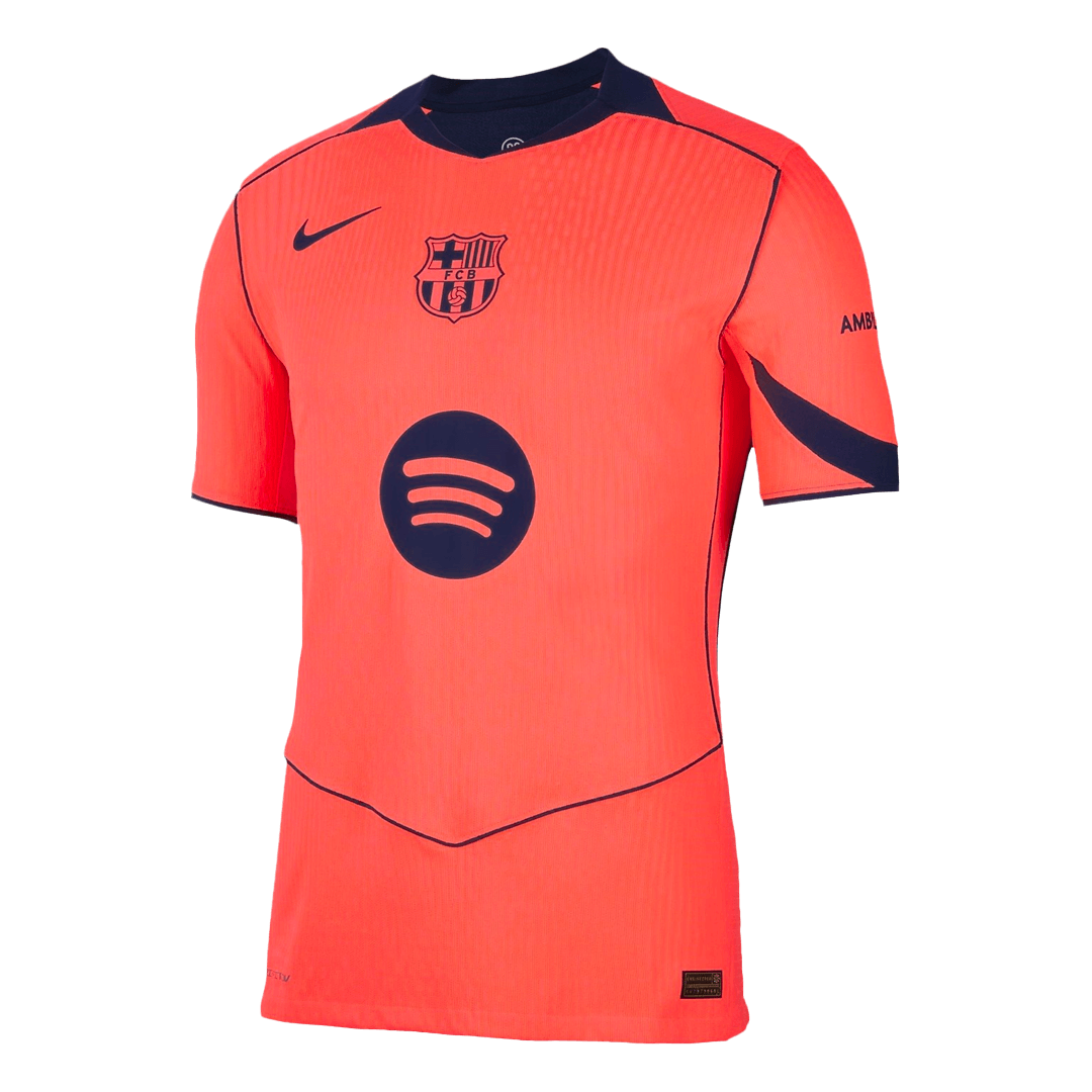GAVI #6 Authentic Barcelona Third Away Soccer Jersey 25/26 Orange- UCL