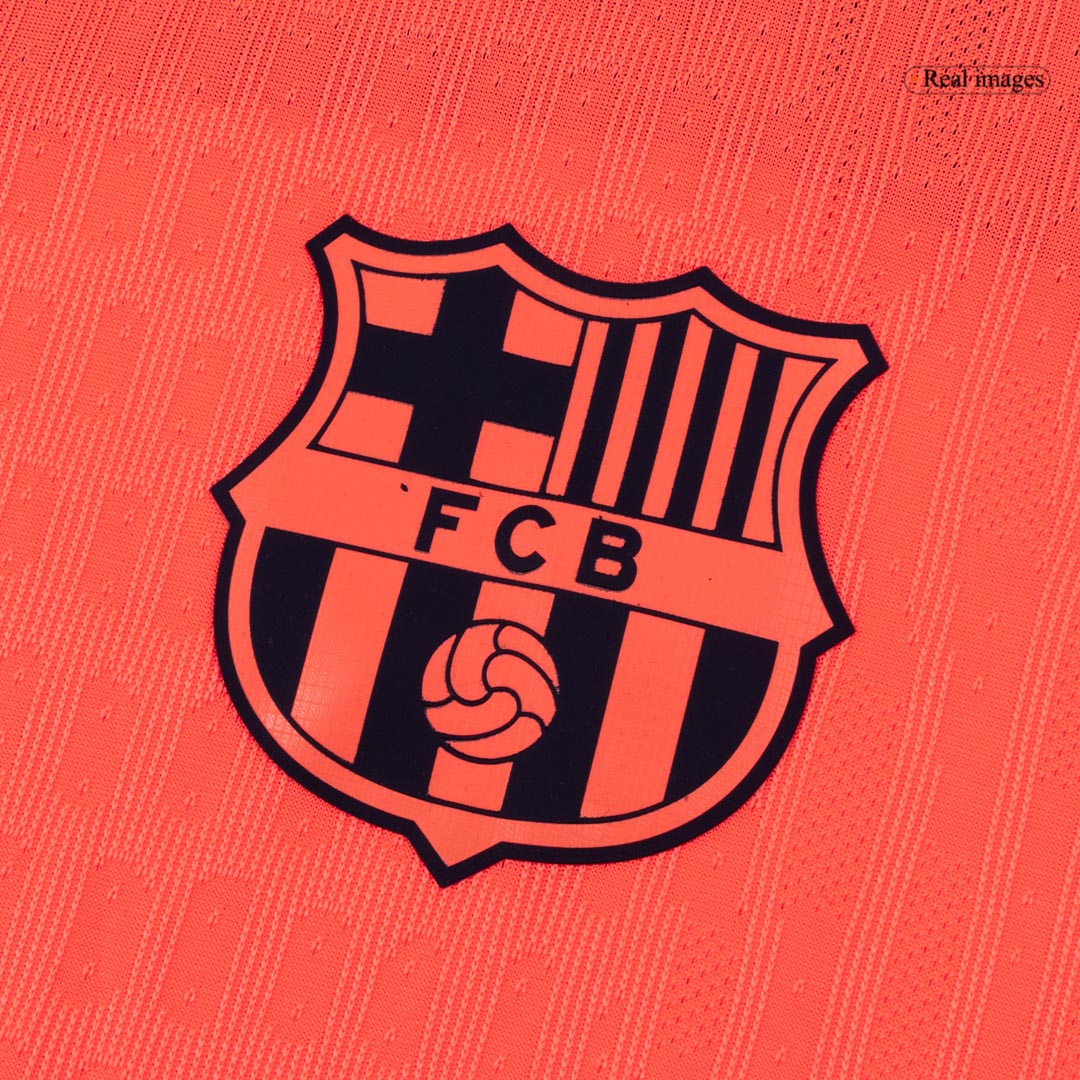 GAVI #6 Authentic Barcelona Third Away Soccer Jersey 25/26 Orange- UCL