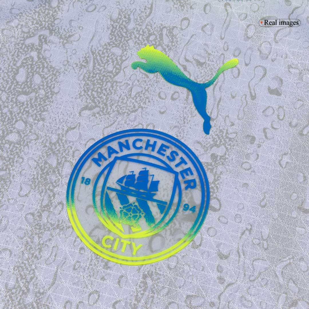 Authentic Manchester City Third Away Soccer Jersey 25/26 Gray