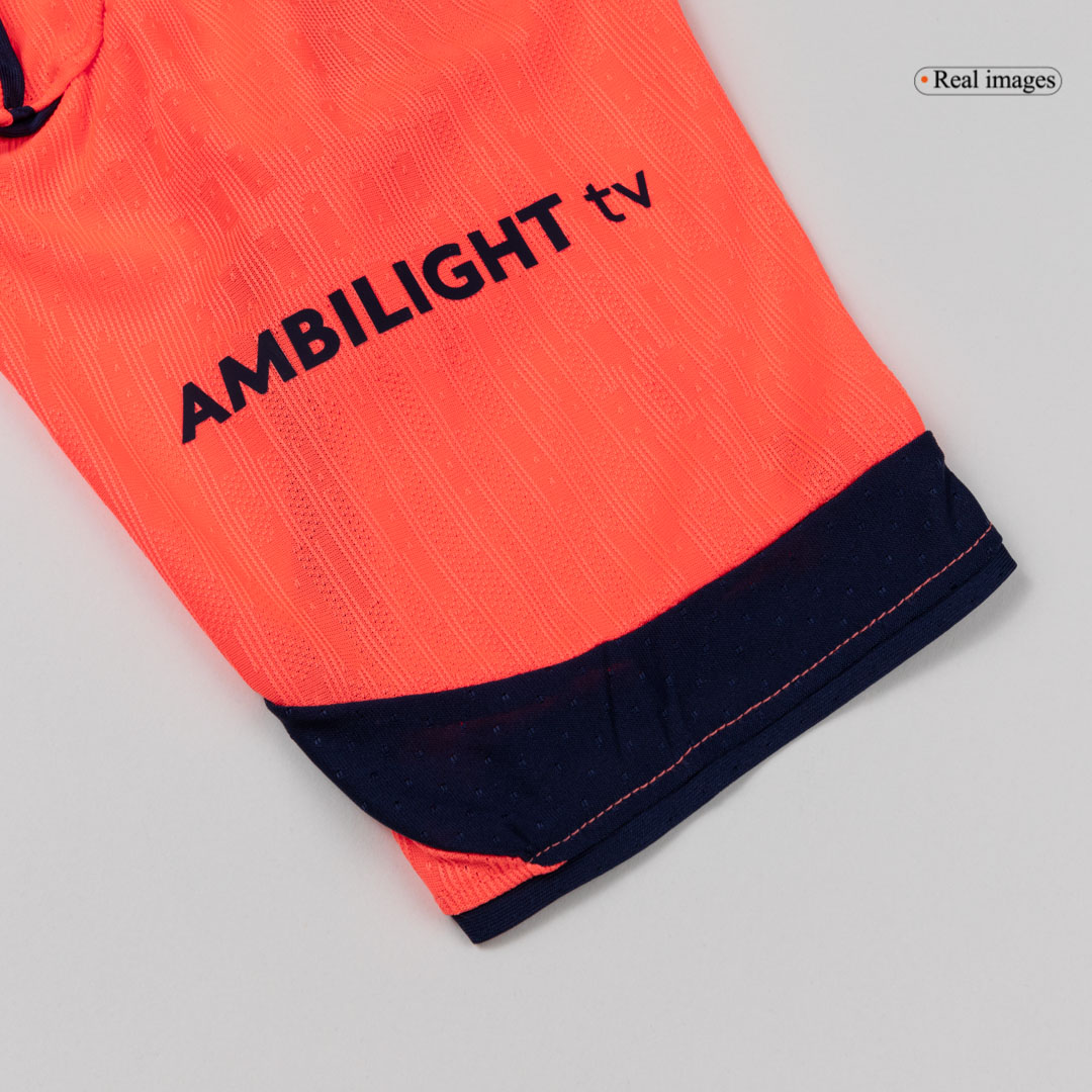 RAPHINHA #11 Authentic Barcelona Third Away Soccer Jersey 25/26 Orange- UCL