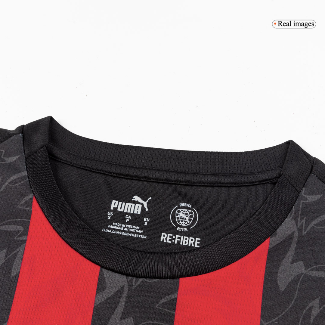 AC Milan Home Soccer Jersey Kit(Jersey+Shorts+Socks) 2025/26 Red&Black
