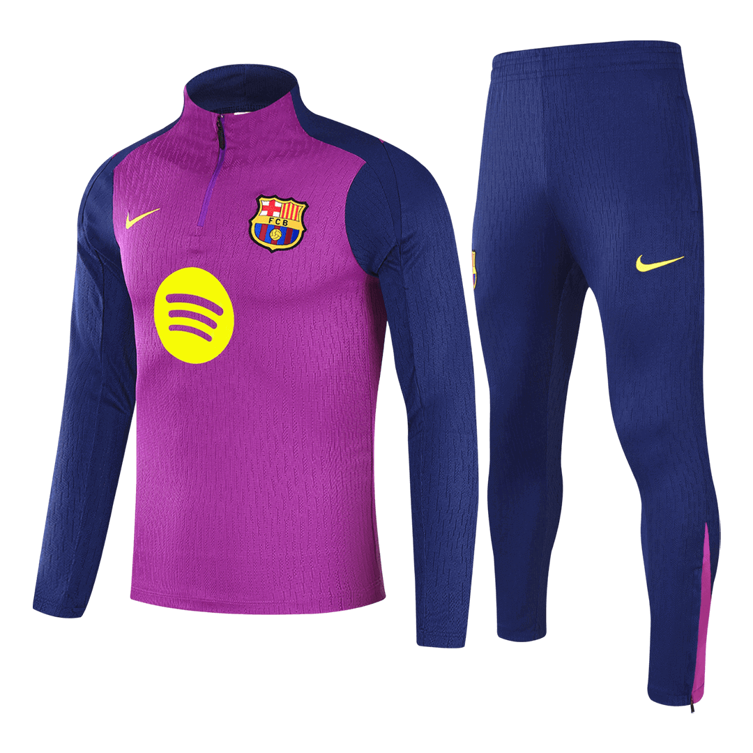 Kid's Barcelona Zipper Sweatshirt Kit(Top+Pants) 25/26 Purple