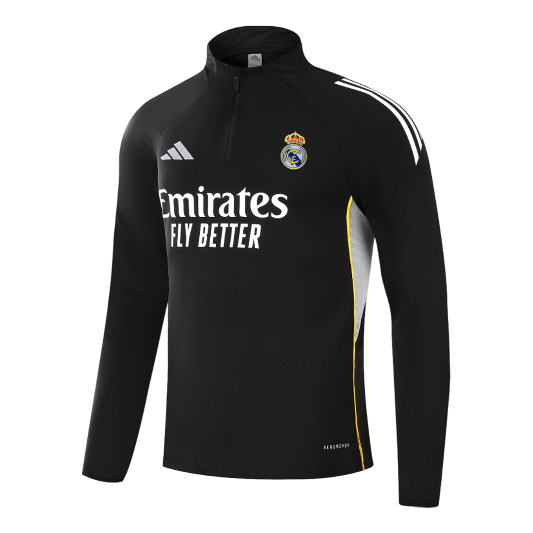 Real Madrid Sweatshirt Kit 2025/26 - Black (Top+Pants)