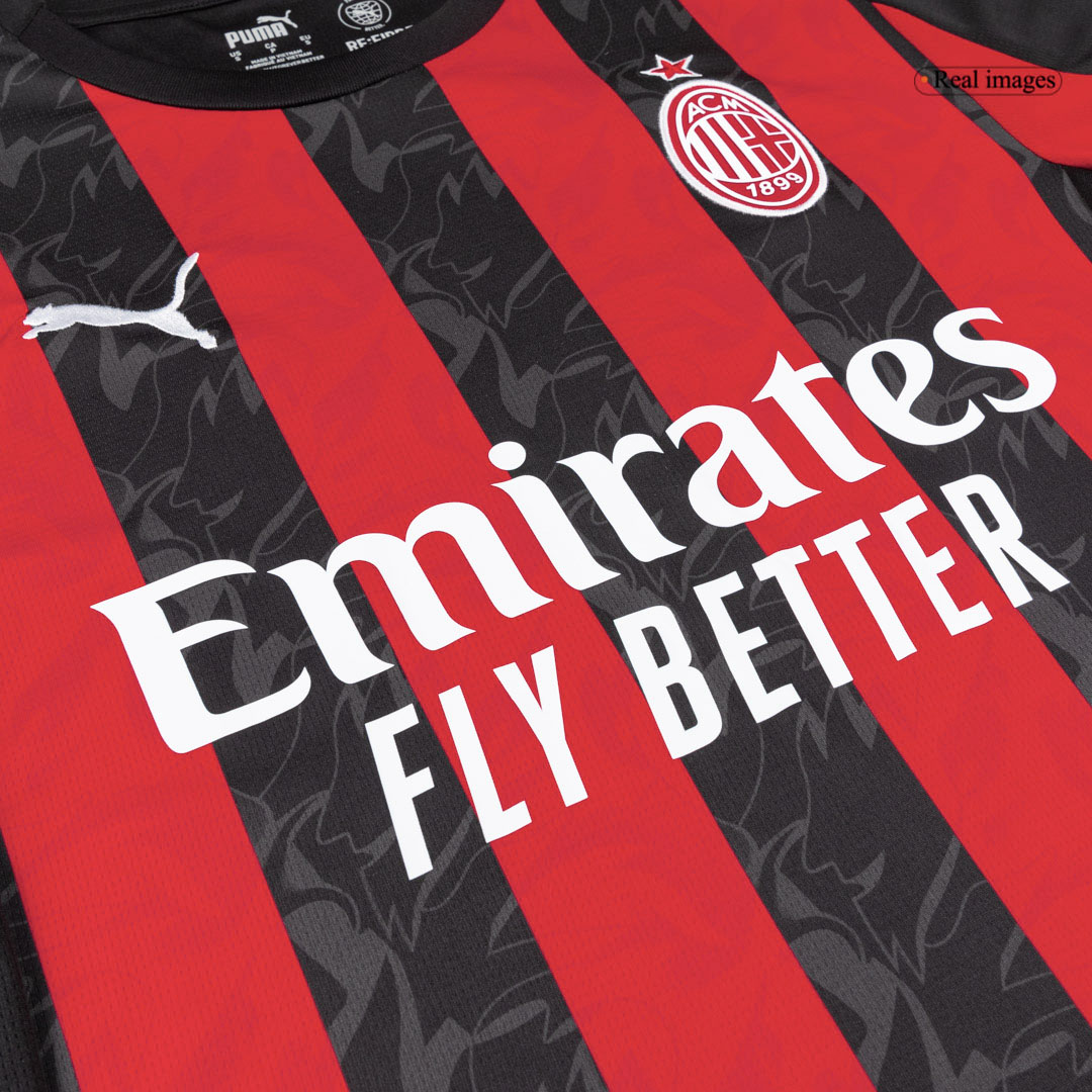 AC Milan Home Soccer Jersey Kit(Jersey+Shorts+Socks) 2025/26 Red&Black