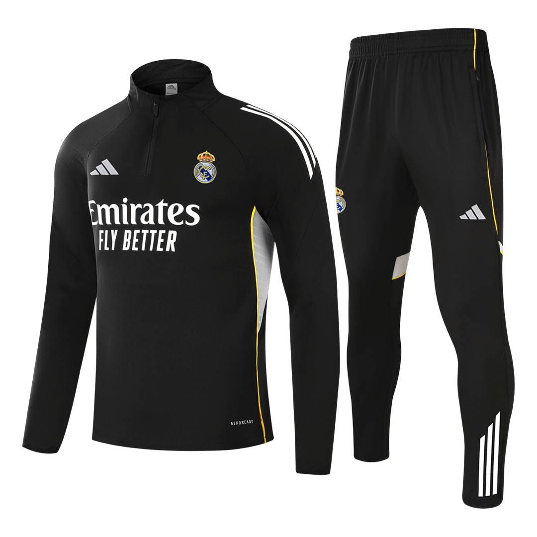 Real Madrid Sweatshirt Kit 2025/26 - Black (Top+Pants)
