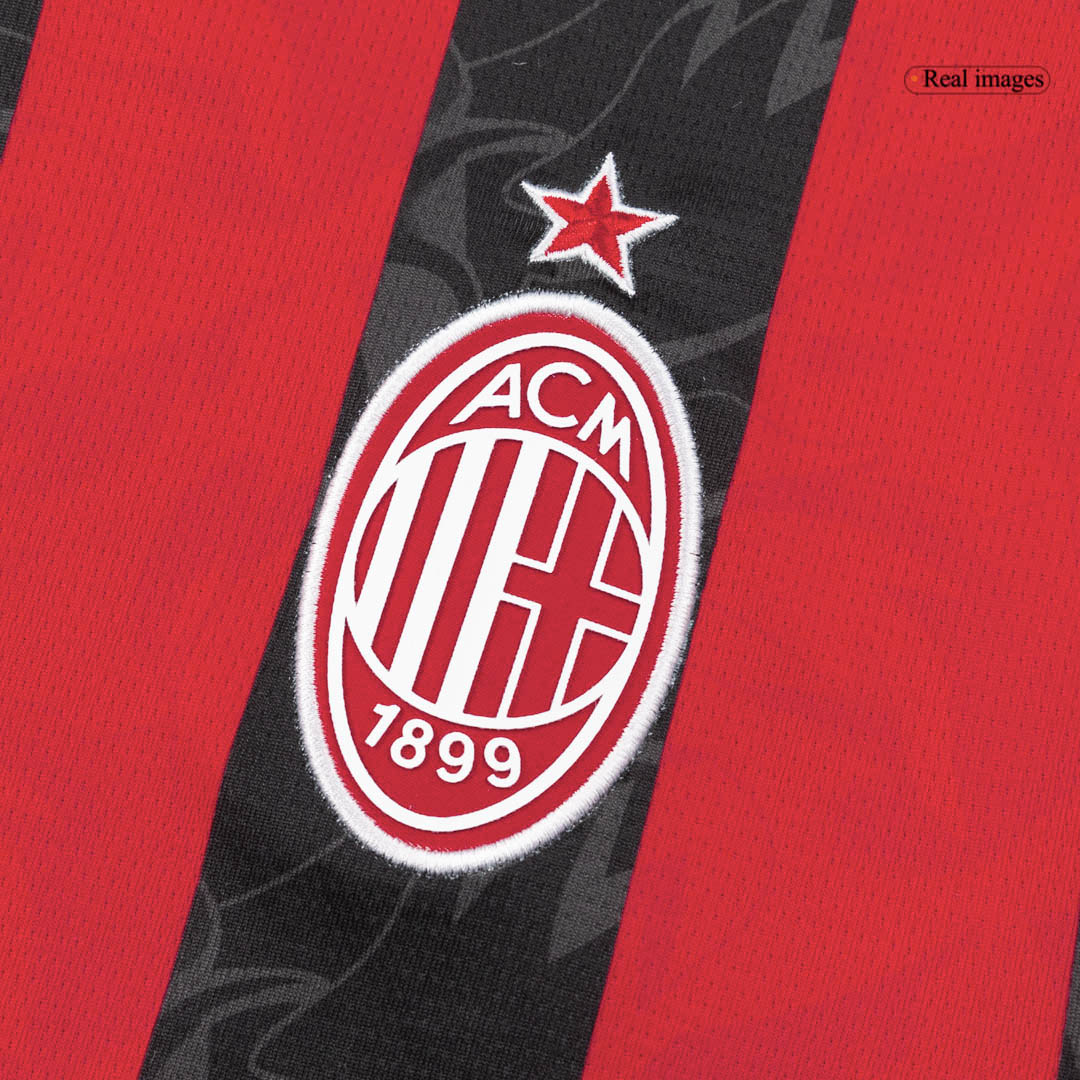 AC Milan Home Soccer Jersey Kit(Jersey+Shorts+Socks) 2025/26 Red&Black